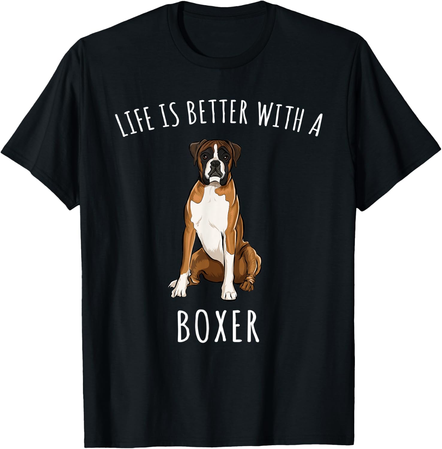Life Is Better With A Dog Deutscher Boxer Women T-Shirt - T-Shirt | Black