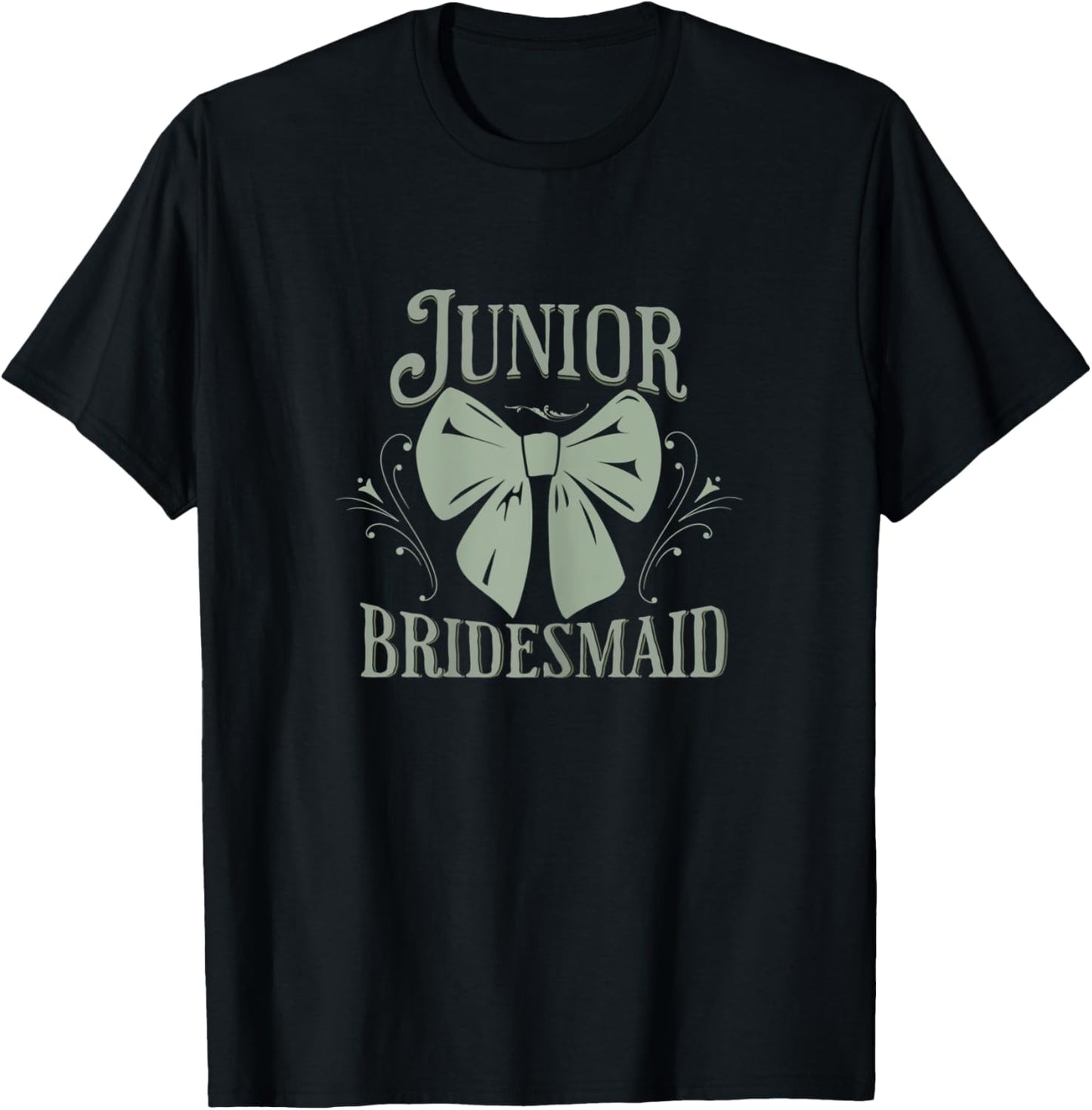 Vintage Junior Bridesmaid Wedding Bridal Party Jr Bridesmaid T-Shirt - T-Shirt | Black