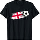 Georgia Flag Jersey Georgian Soccer Team Georgian T-Shirt - T-Shirt | Black