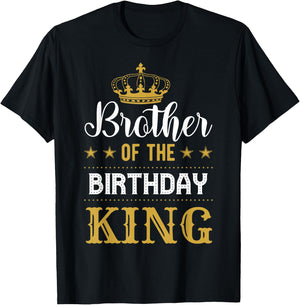 Brother of the Birthday King Party Family Celebration T-Shirt - T-Shirt | Black