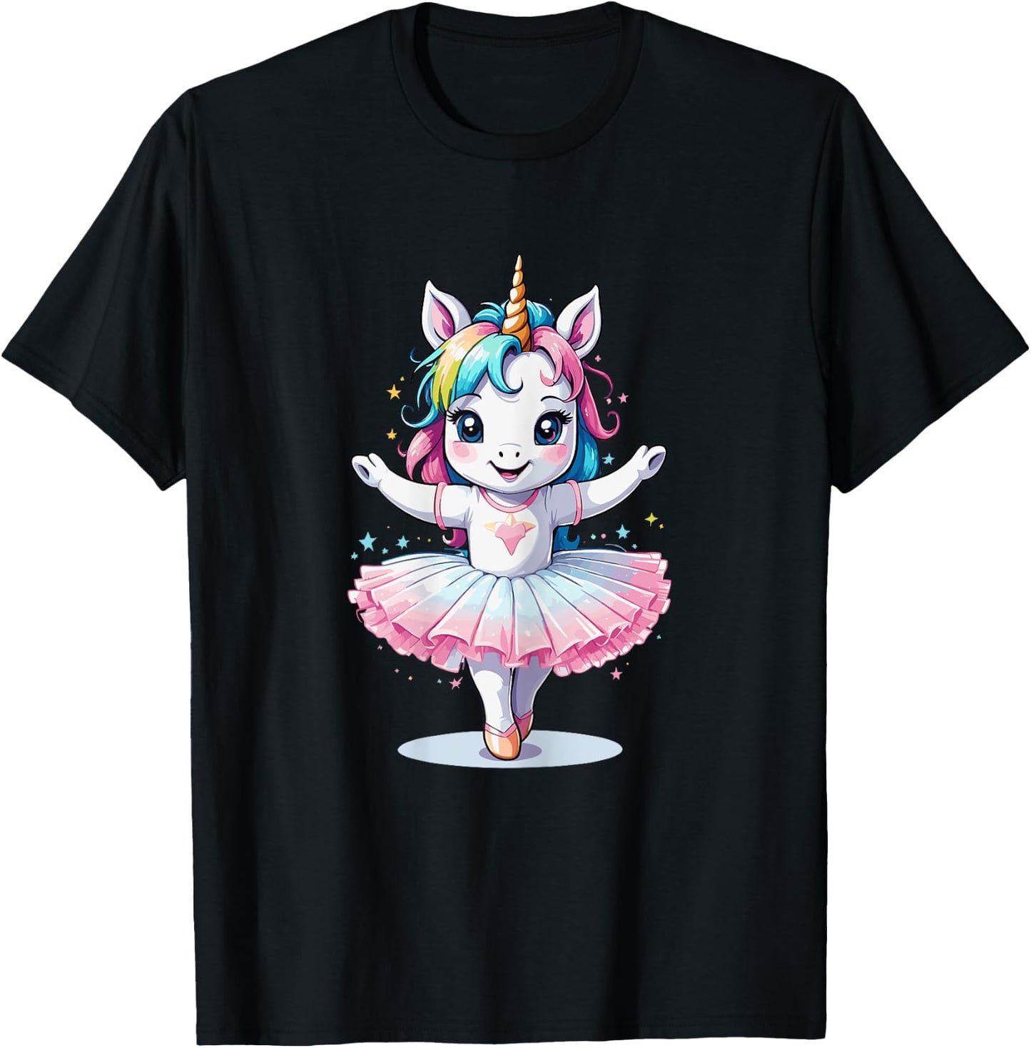 Cute Unique & Modern Unicorn Ballet & Ballerina T-Shirt - T-Shirt | Black