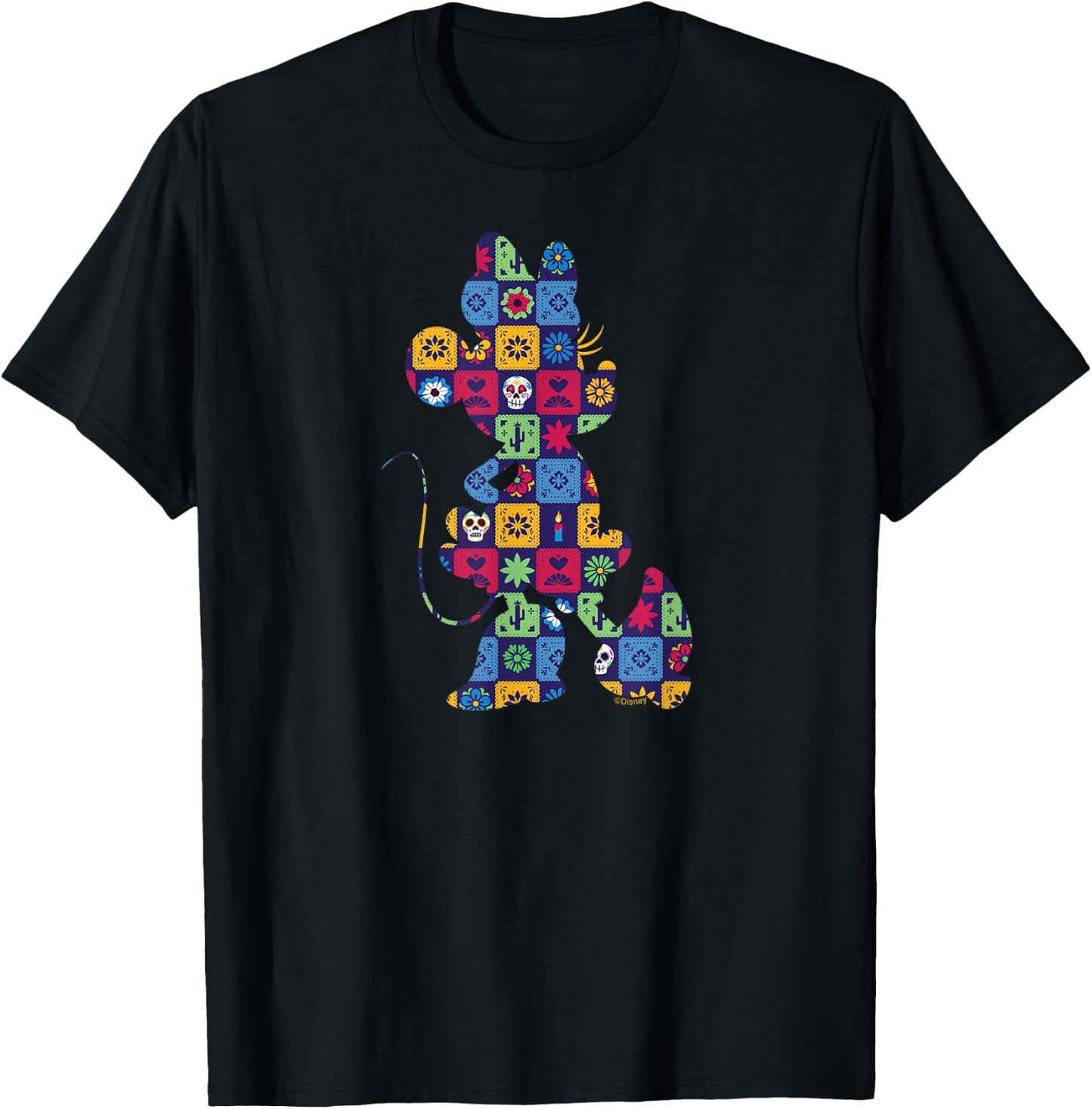 Disney Minnie Mouse Pose Día de los Muertos Day of the Dead T-Shirt - T-Shirt | Black