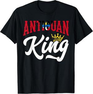 Antiguan King Antigua And Barbuda Flag Antiguan T-Shirt - T-Shirt | Black