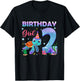 2ND Birthday Girl Sea Turtle 2 Year Old Ocean Aquarium Girls T-Shirt - T-Shirt | Black