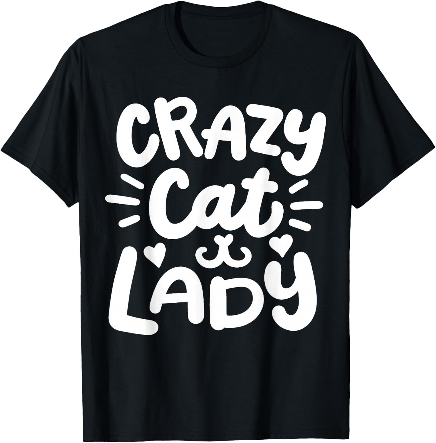 Crazy Cat Lady T-Shirt - T-Shirt | Black