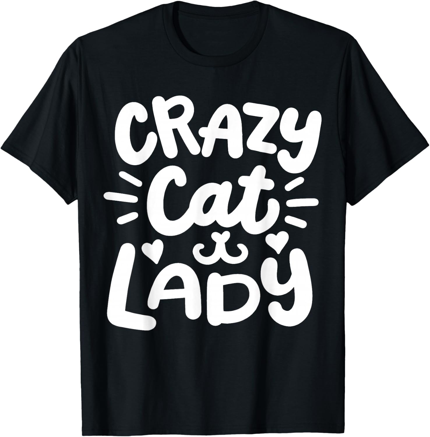Crazy Cat Lady T-Shirt - T-Shirt | Black