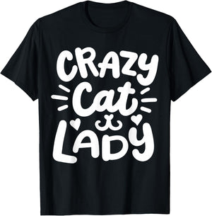 Crazy Cat Lady T-Shirt - T-Shirt | Black