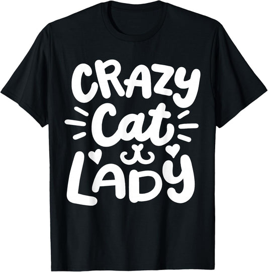 Crazy Cat Lady T-Shirt - T-Shirt | Black