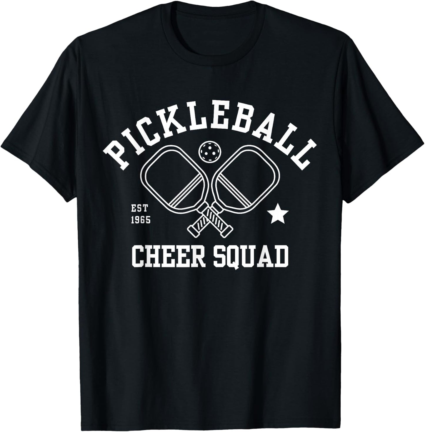 Pickleball Cheer Squad Cheer Team Cheerleader Varsity Team T-Shirt - T-Shirt | Black