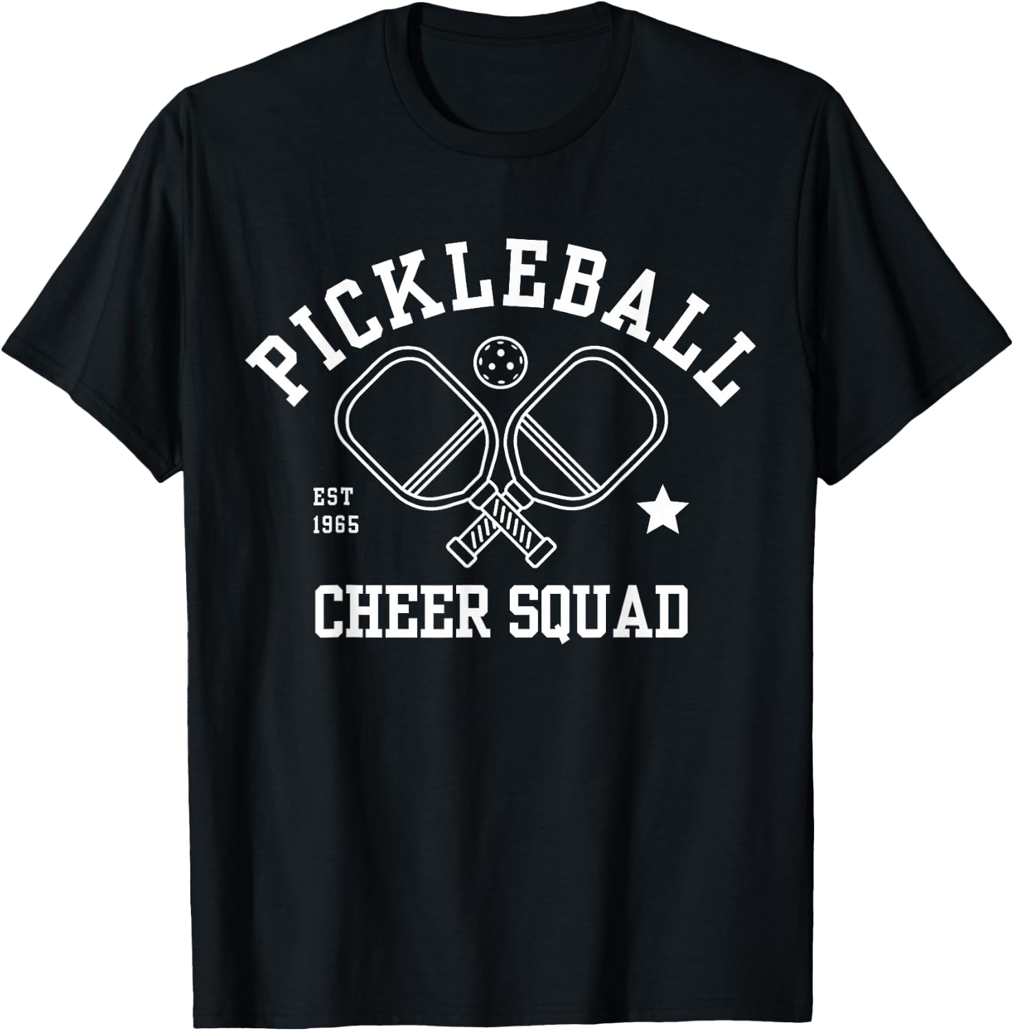 Pickleball Cheer Squad Cheer Team Cheerleader Varsity Team T-Shirt - T-Shirt | Black