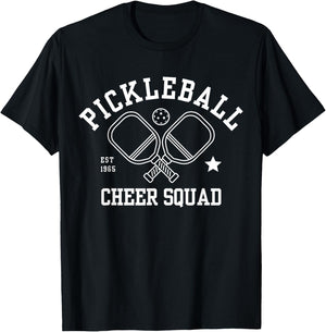 Pickleball Cheer Squad Cheer Team Cheerleader Varsity Team T-Shirt - T-Shirt | Black