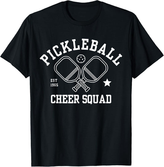 Pickleball Cheer Squad Cheer Team Cheerleader Varsity Team T-Shirt - T-Shirt | Black
