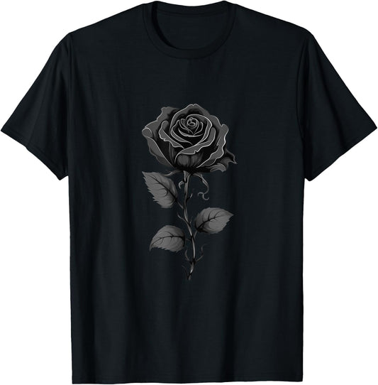 199 Flowers Black Rose Graphic T-Shirt - T-Shirt | Black