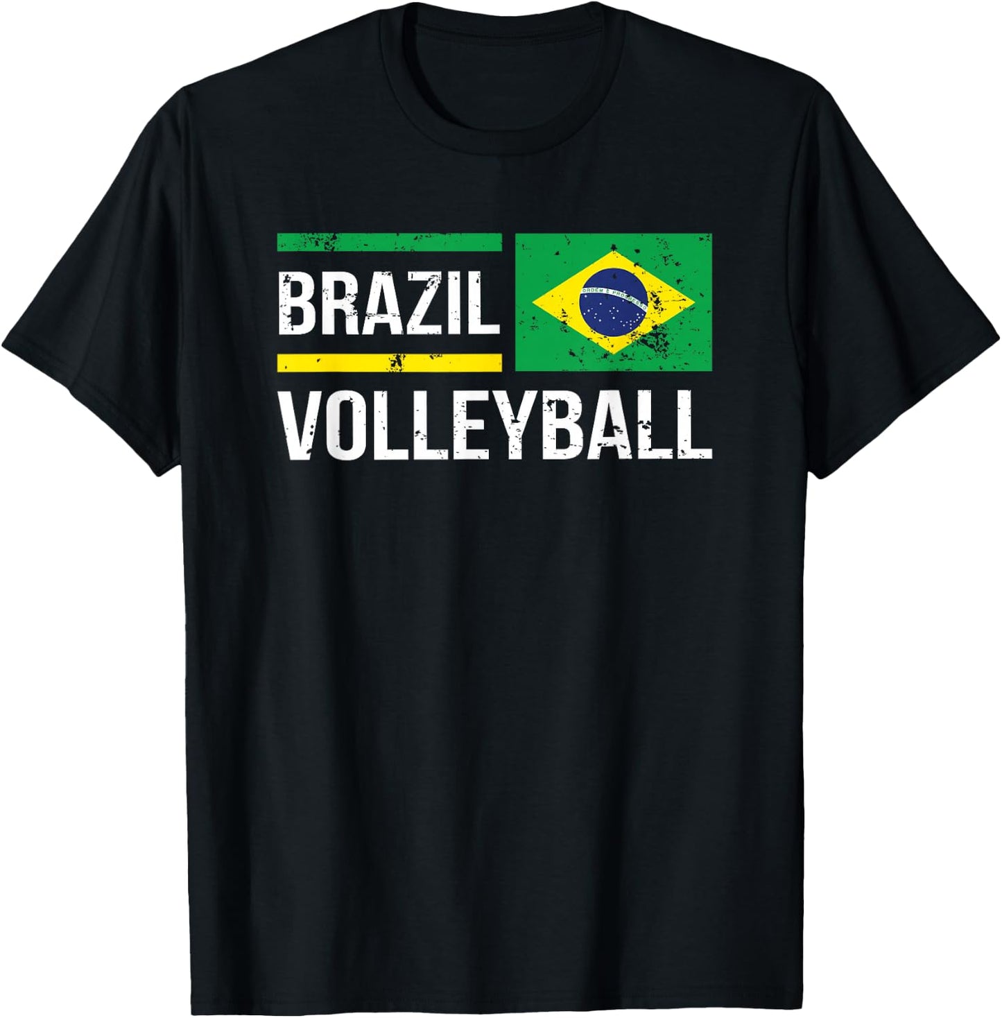 Brazil Volleyball Brasil Flag Supporter Pride Sport T-Shirt - T-Shirt | Black