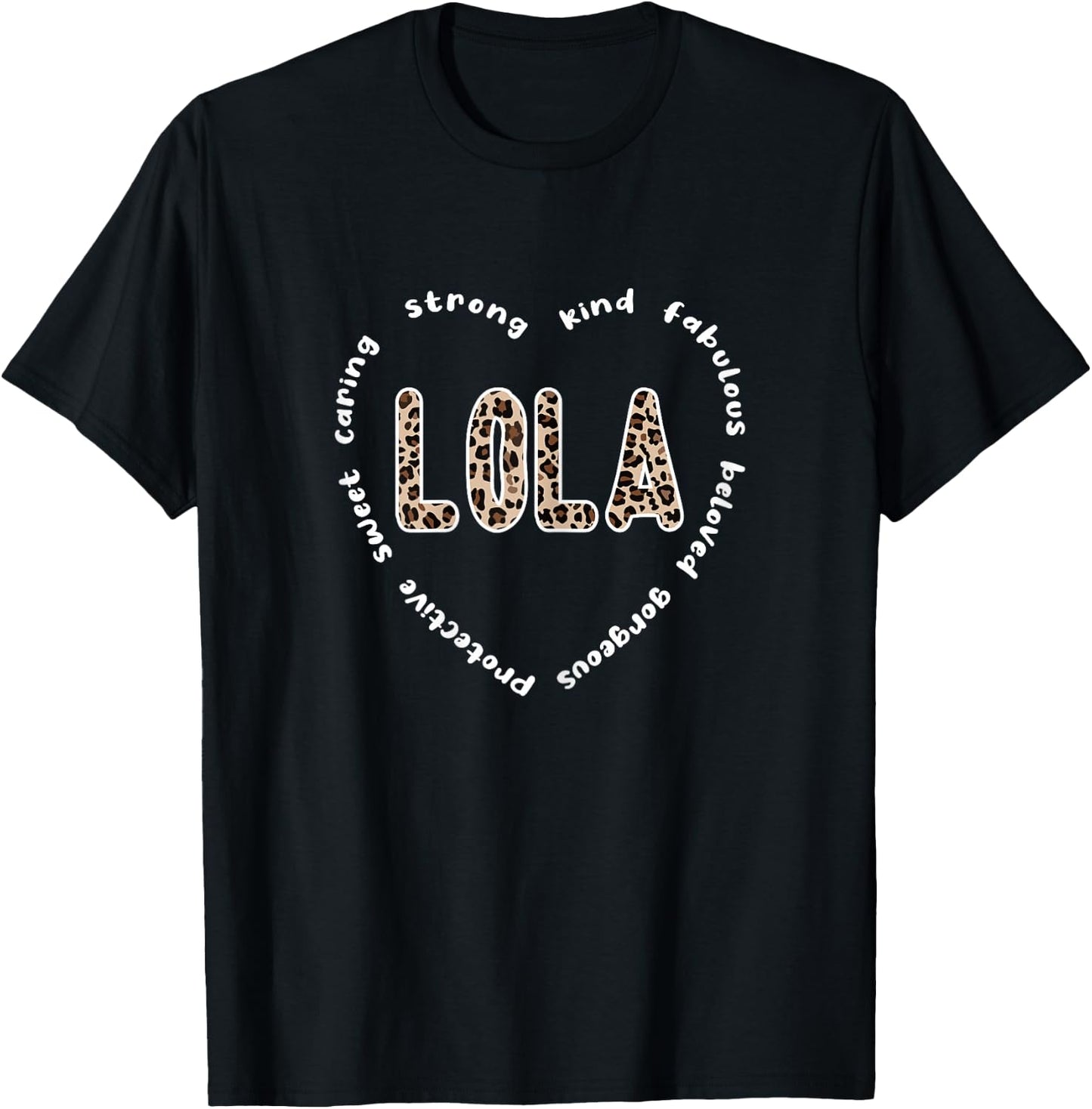 Lola Heart | Lola Grandmother Appreciation Lola Grandma T-Shirt - T-Shirt | Black