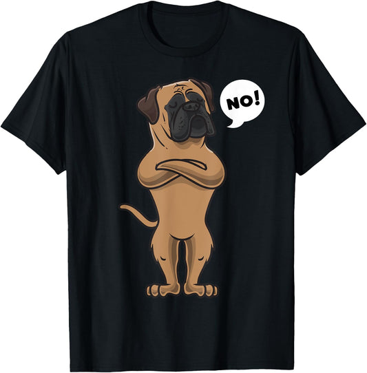 Stubborn Bullmastiff Dog Women Girls Kids T-Shirt - T-Shirt | Black