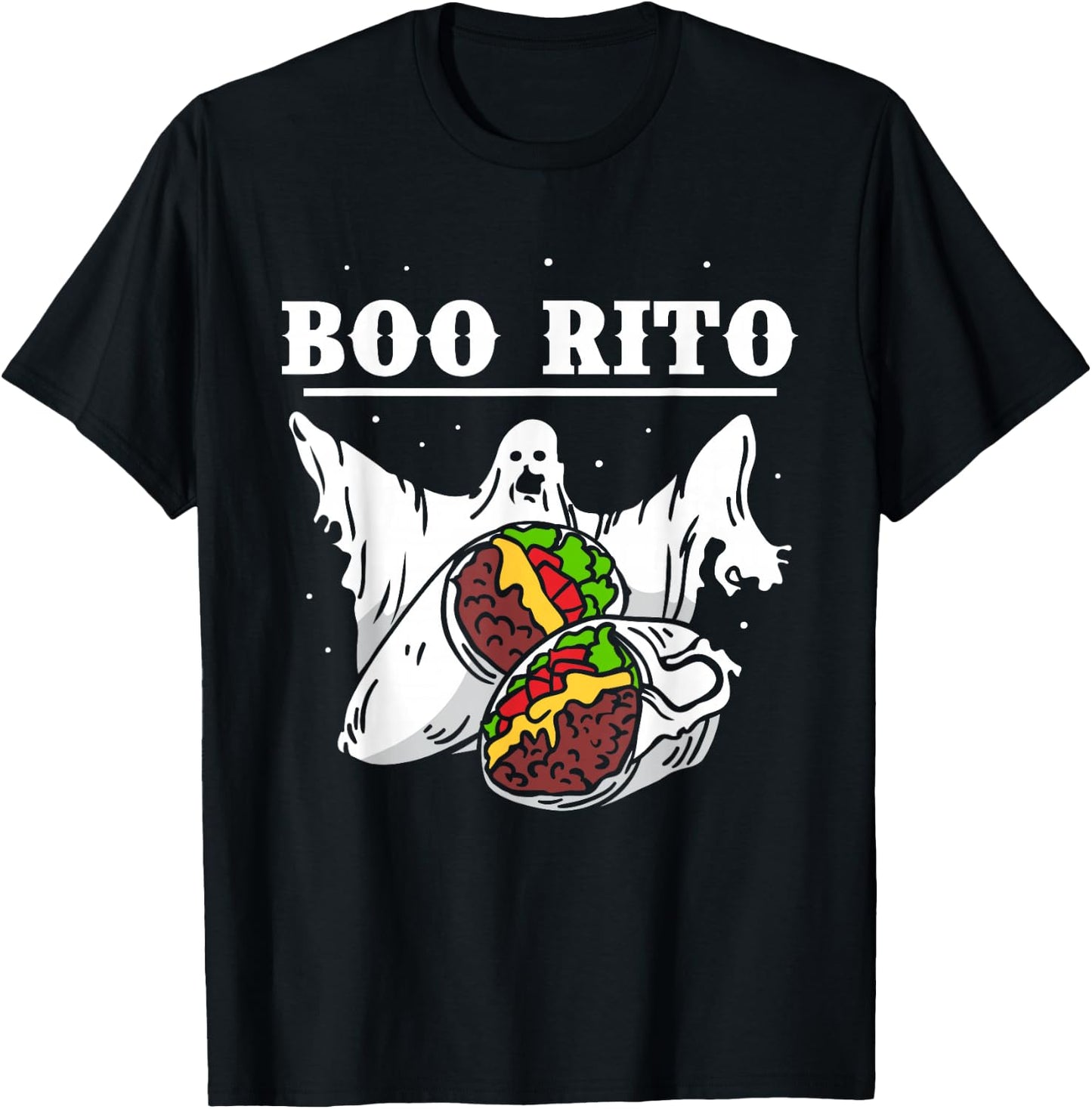 Boo Rito Halloween Proud Mexican Lover Country Mexico T-Shirt - T-Shirt | Black