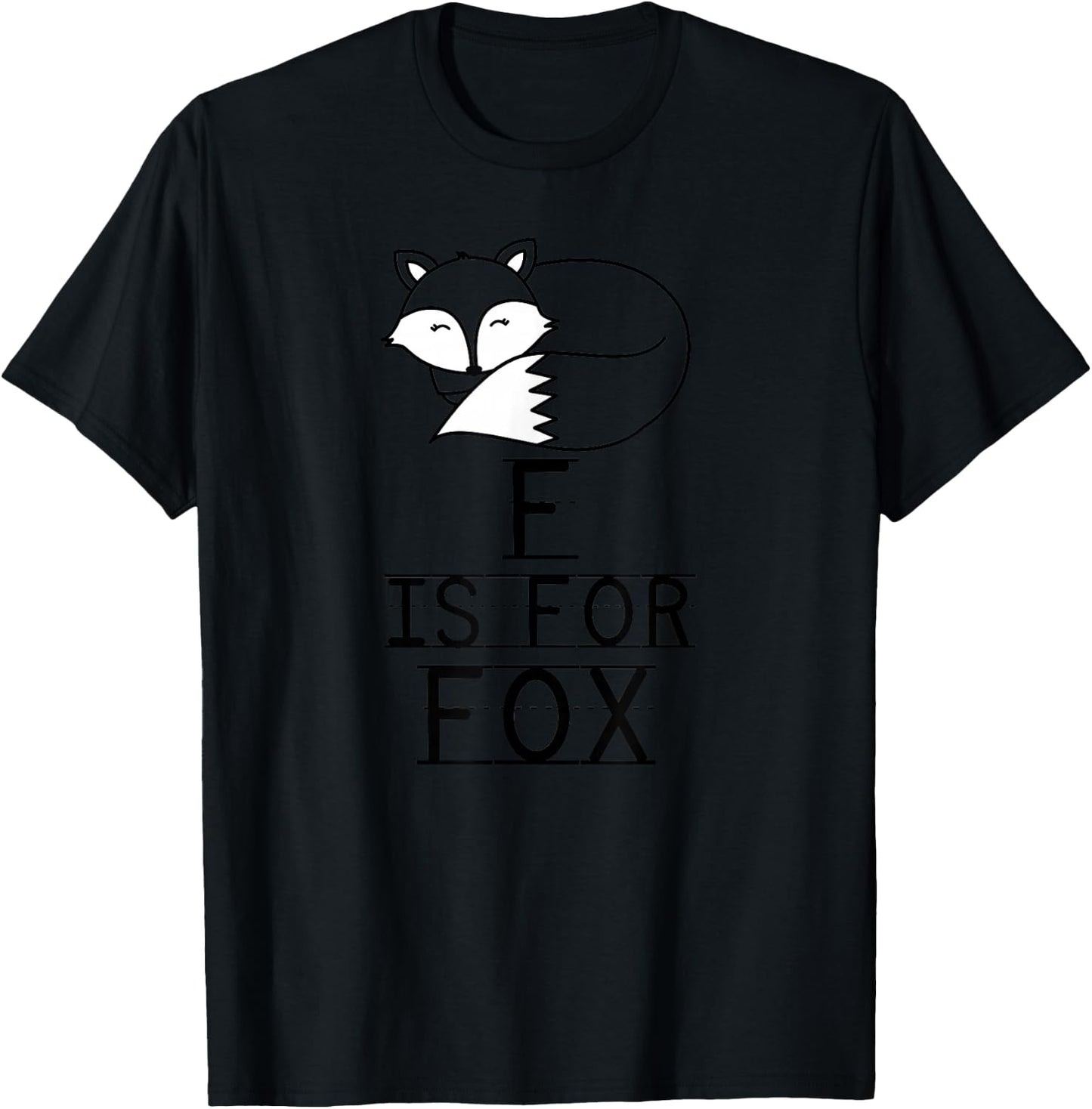 F Is For Fox Pre-K Kindergarten Teacher Student Saying T-Shirt - T-Shirt | Black