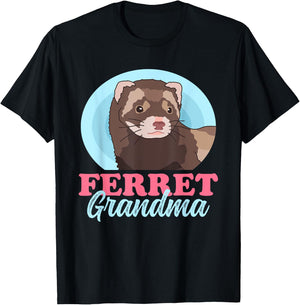 Ferret Grandma | Ferrets Owner Ferret T-Shirt - T-Shirt | Black
