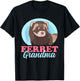 Ferret Grandma | Ferrets Owner Ferret T-Shirt - T-Shirt | Black