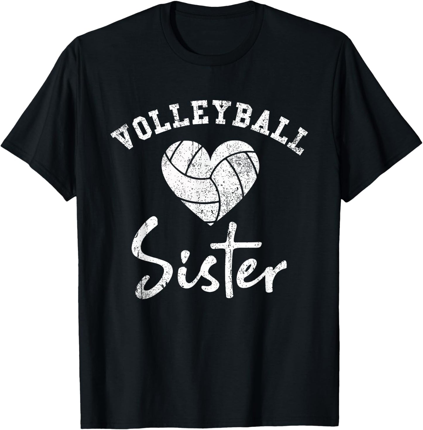 Volleyball Sister T-Shirt - T-Shirt | Black