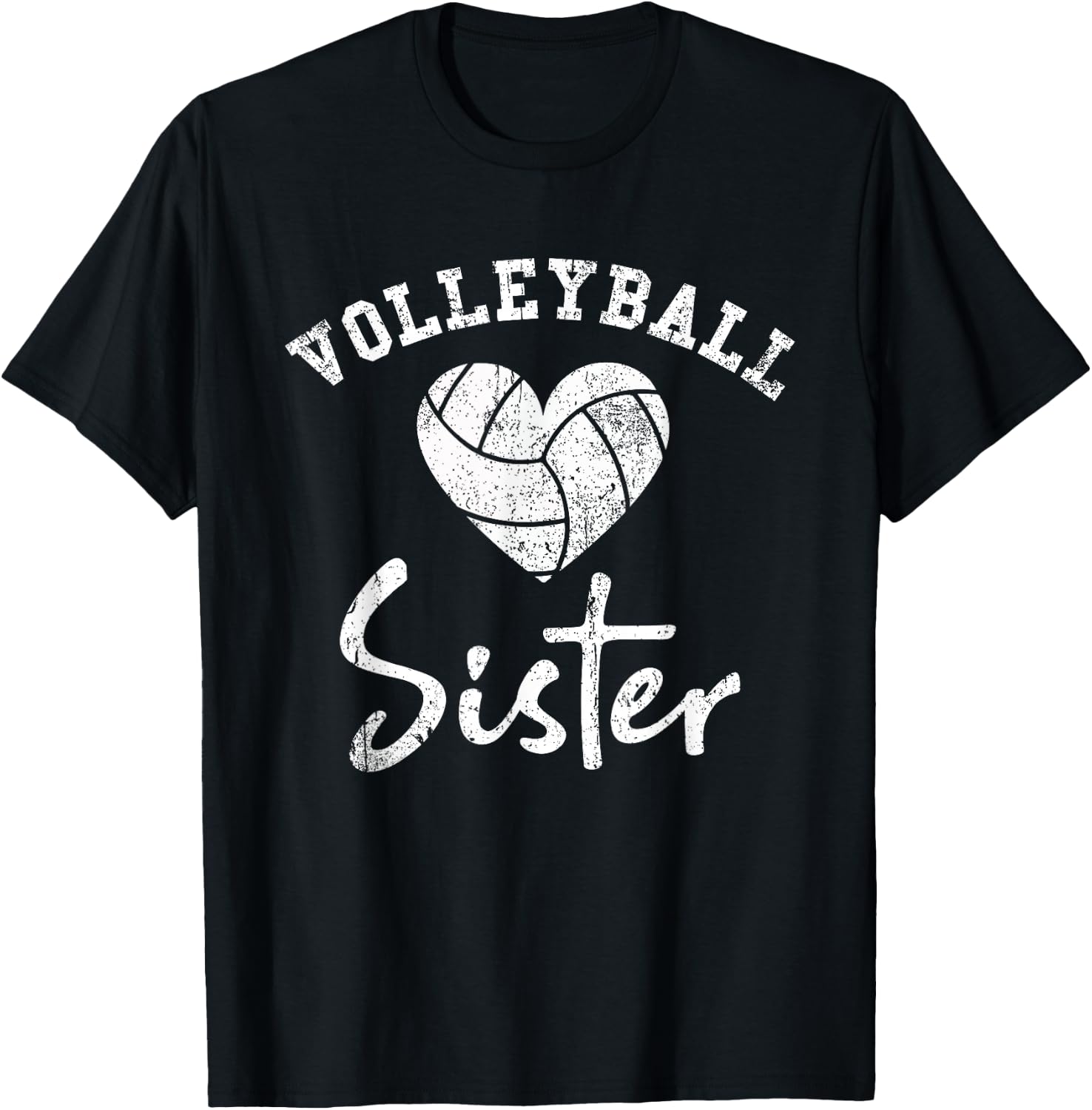 Volleyball Sister T-Shirt - T-Shirt | Black