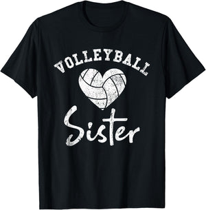Volleyball Sister T-Shirt - T-Shirt | Black