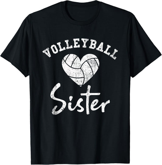 Volleyball Sister T-Shirt - T-Shirt | Black