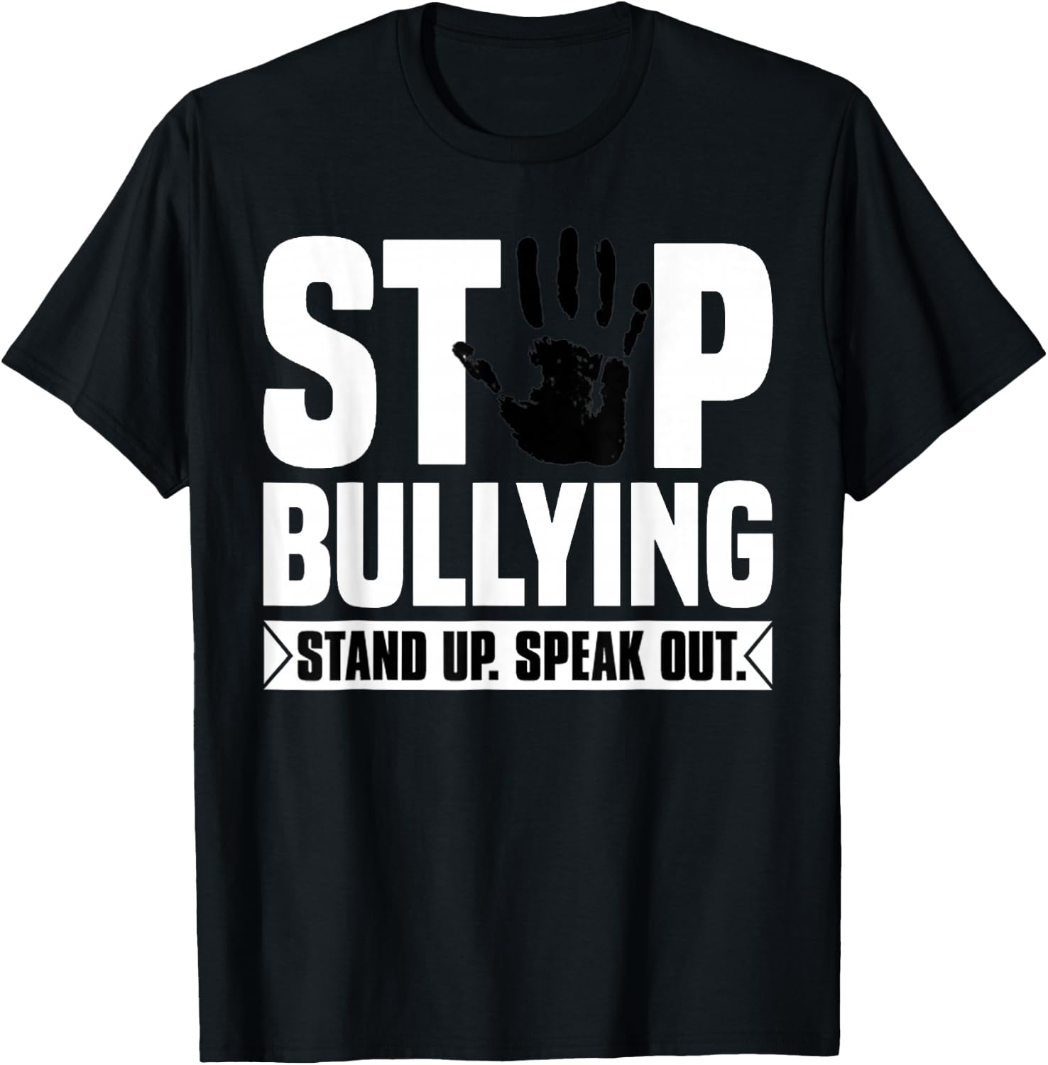 Stop Bullying Shirt Orange Stand Up Speak Out Unity Day T-Shirt - T-Shirt | Black