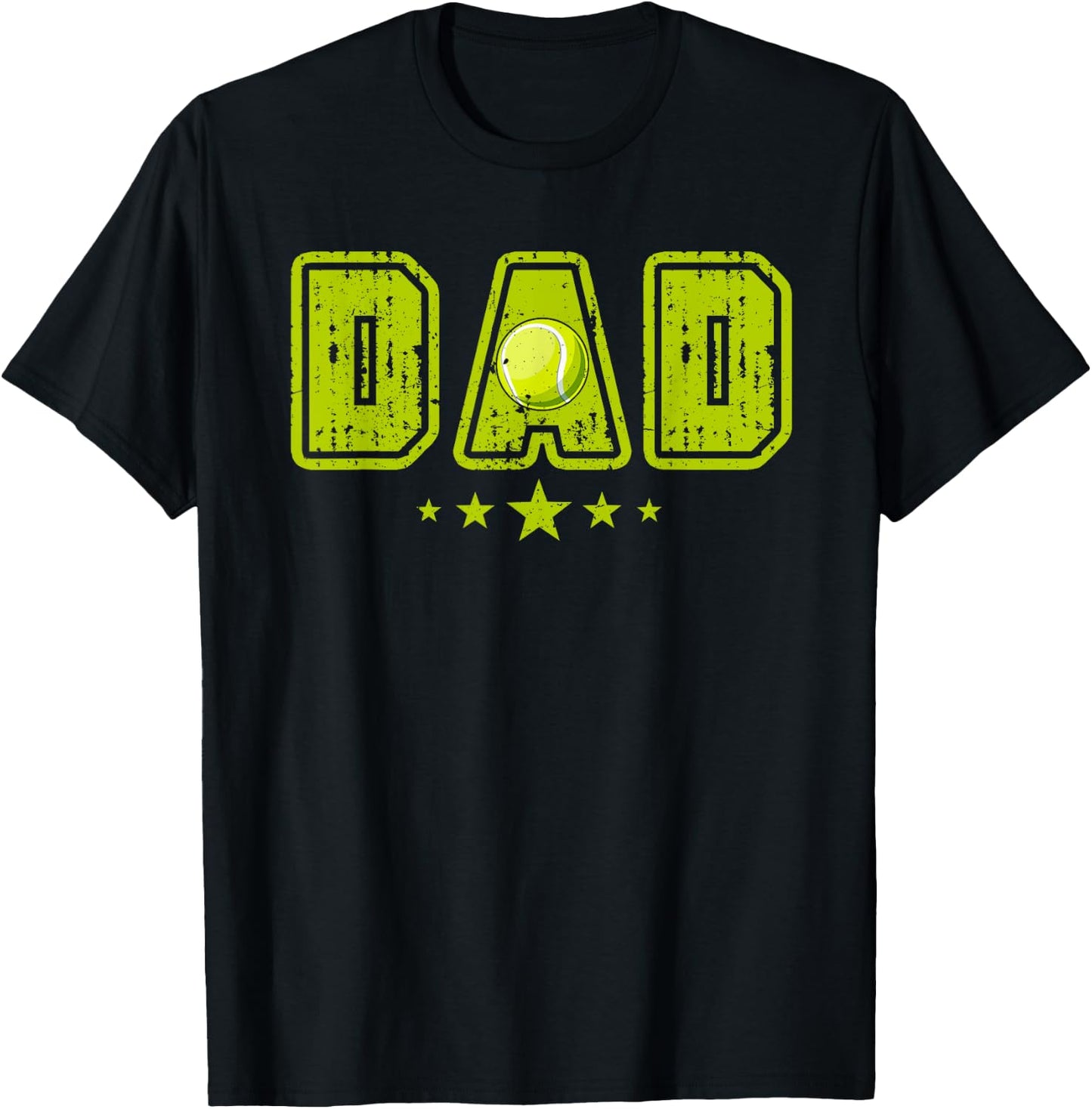 Vintage DAD Tennis Costume Dad Lover Player Father's Day T-Shirt - T-Shirt | Black