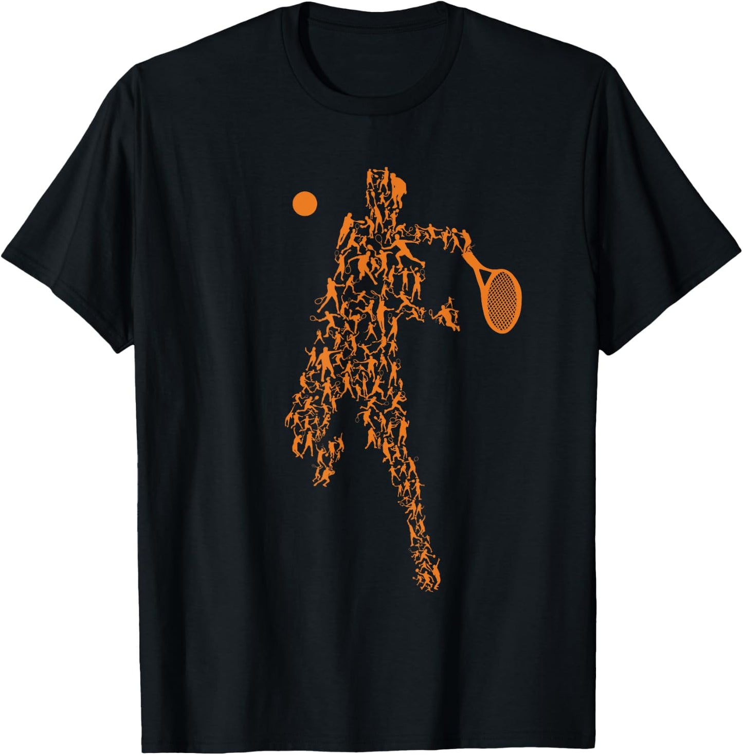 Tennis Positions Player Balls Funny Racket Game Outfit T-Shirt - T-Shirt | Black
