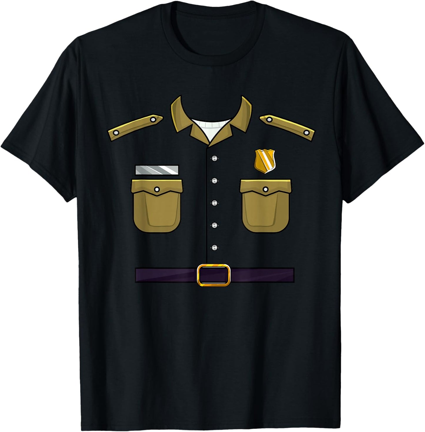 Forest Park Ranger Easy Lazy Funny Halloween Costume Cosplay T-Shirt - T-Shirt | Black
