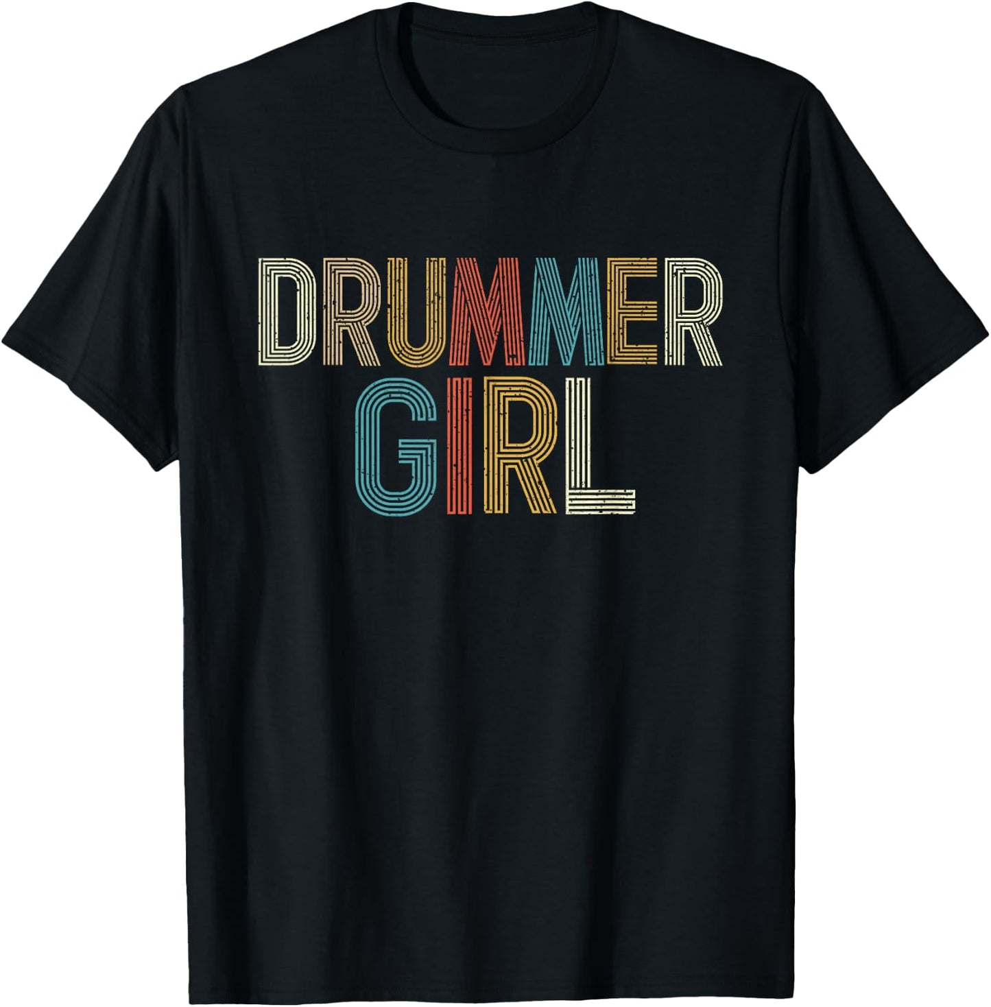 Drummer Girl - Percussionist Drumming Band Lover T-Shirt - T-Shirt | Black