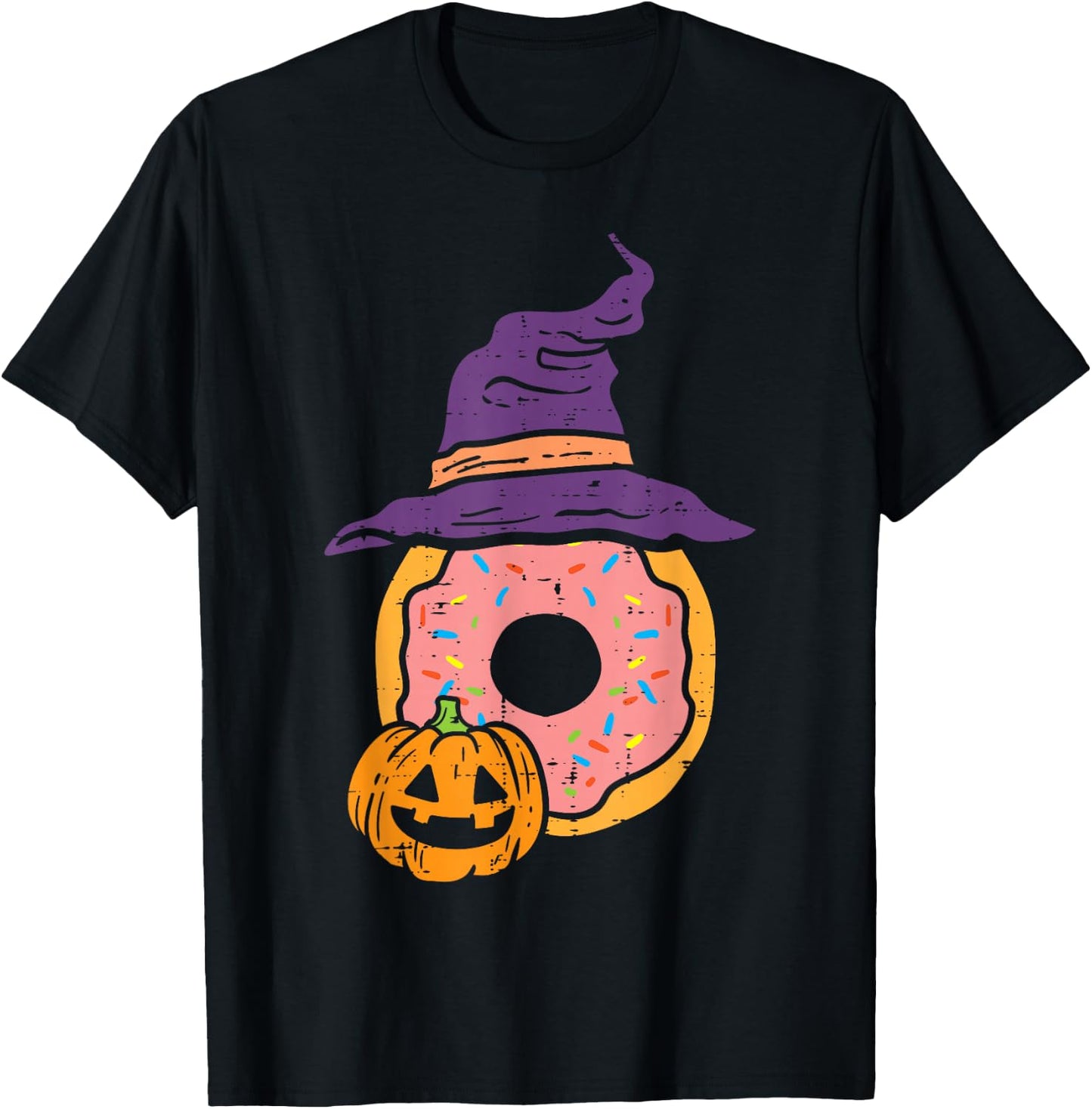 Halloween Donut Cute Food Costume Pastry Chef Men Women Kids T-Shirt - T-Shirt | Black