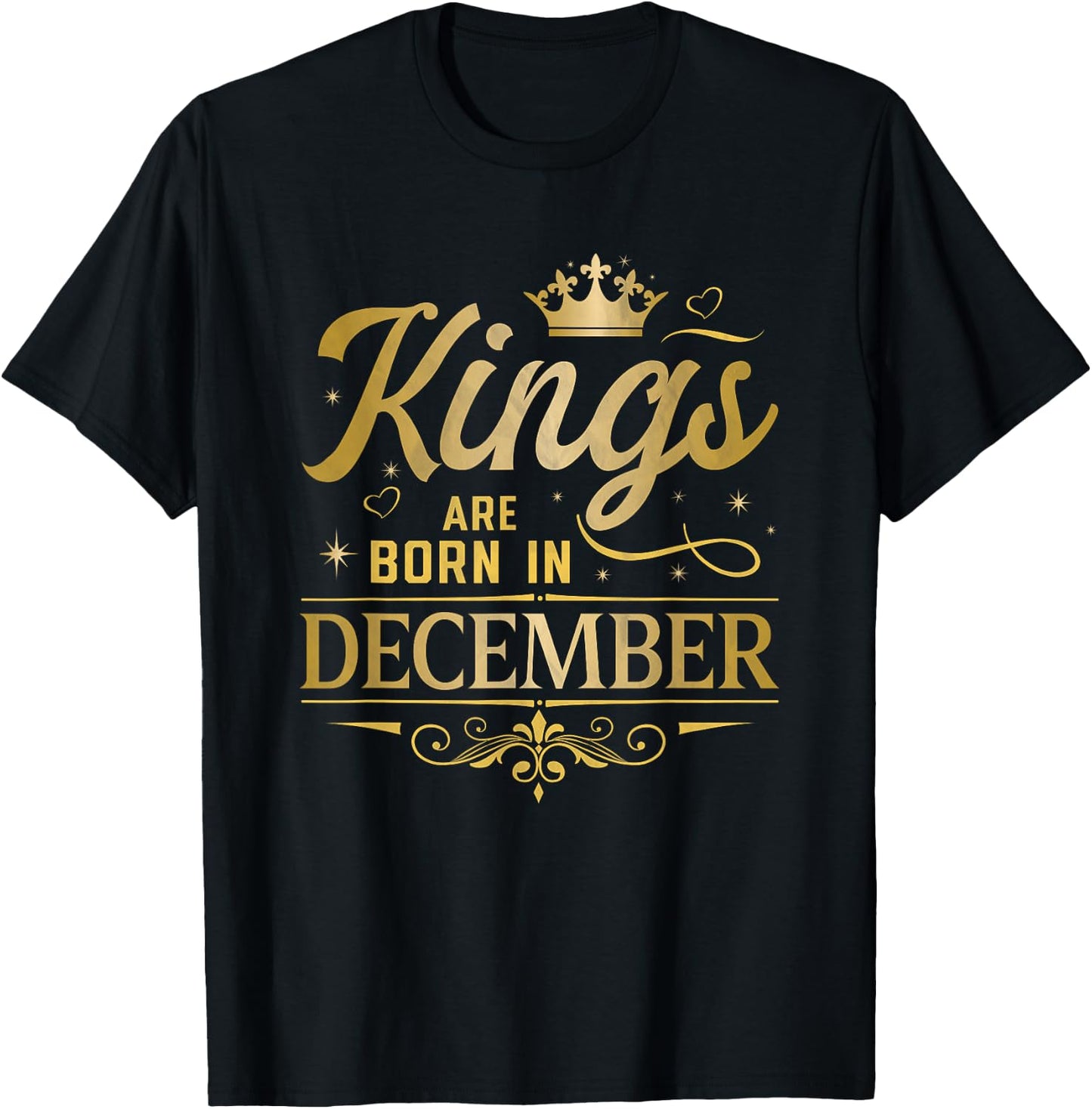 This King Was Born In December Funny Birthday Celebration T-Shirt - T-Shirt | Black
