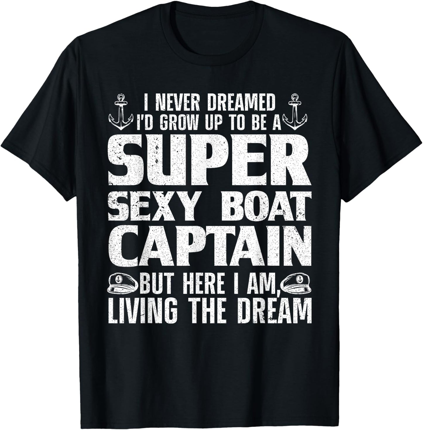 Funny Boat Captain Design Women Boating Boat Captain Small T-Shirt - T-Shirt | Black