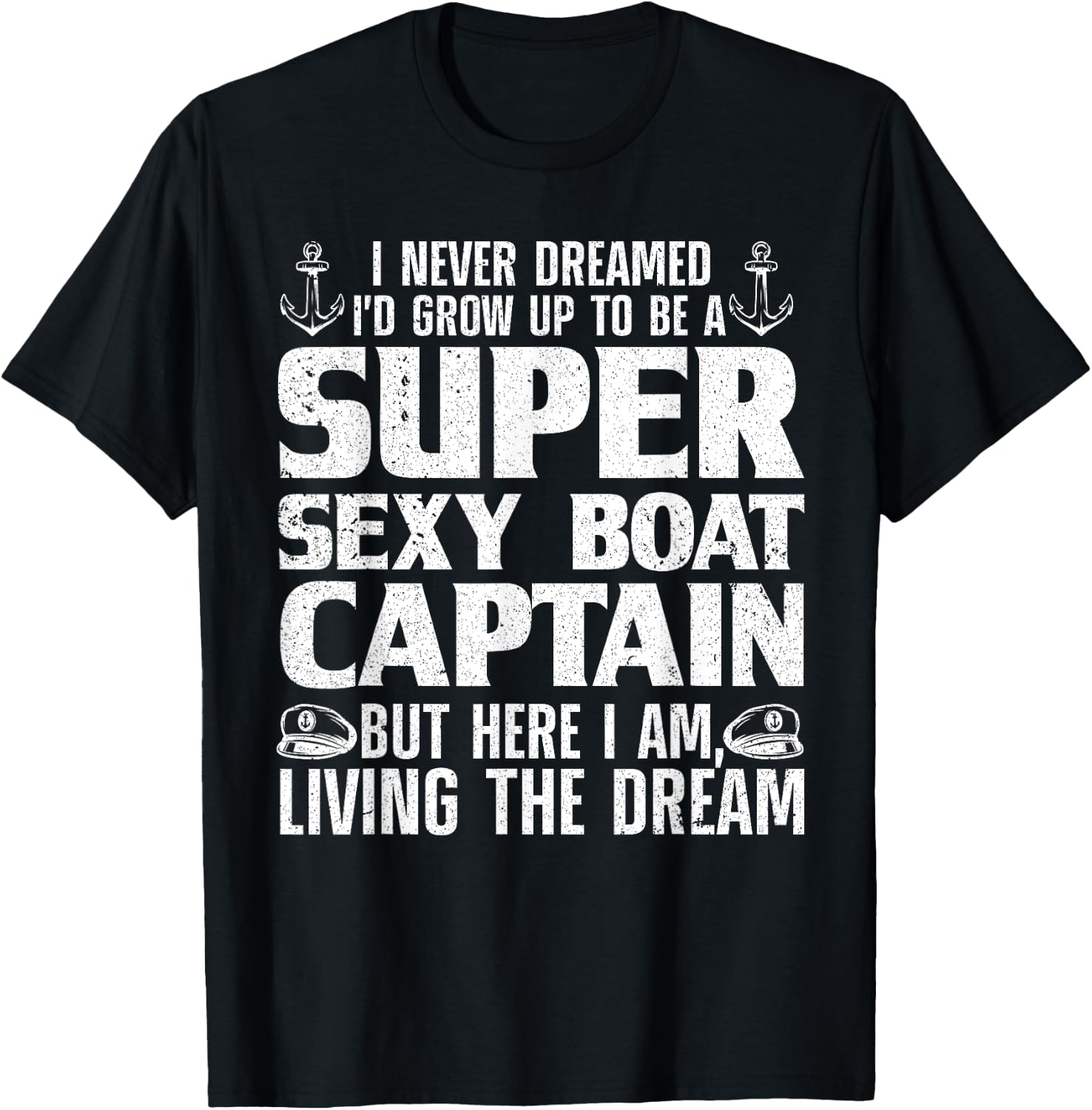 Funny Boat Captain Design Women Boating Boat Captain Small T-Shirt - T-Shirt | Black