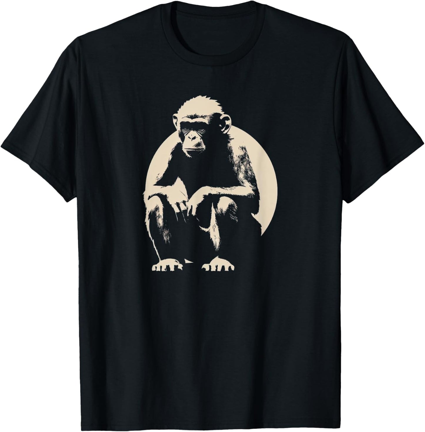 Funny Monkey with sunglasses cool Graffiti Urban art street T-Shirt - T-Shirt | Black