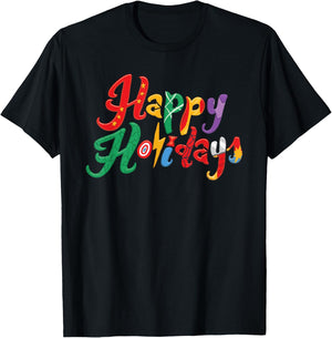 Marvel Avengers Happy Holidays T-Shirt - T-Shirt | Black