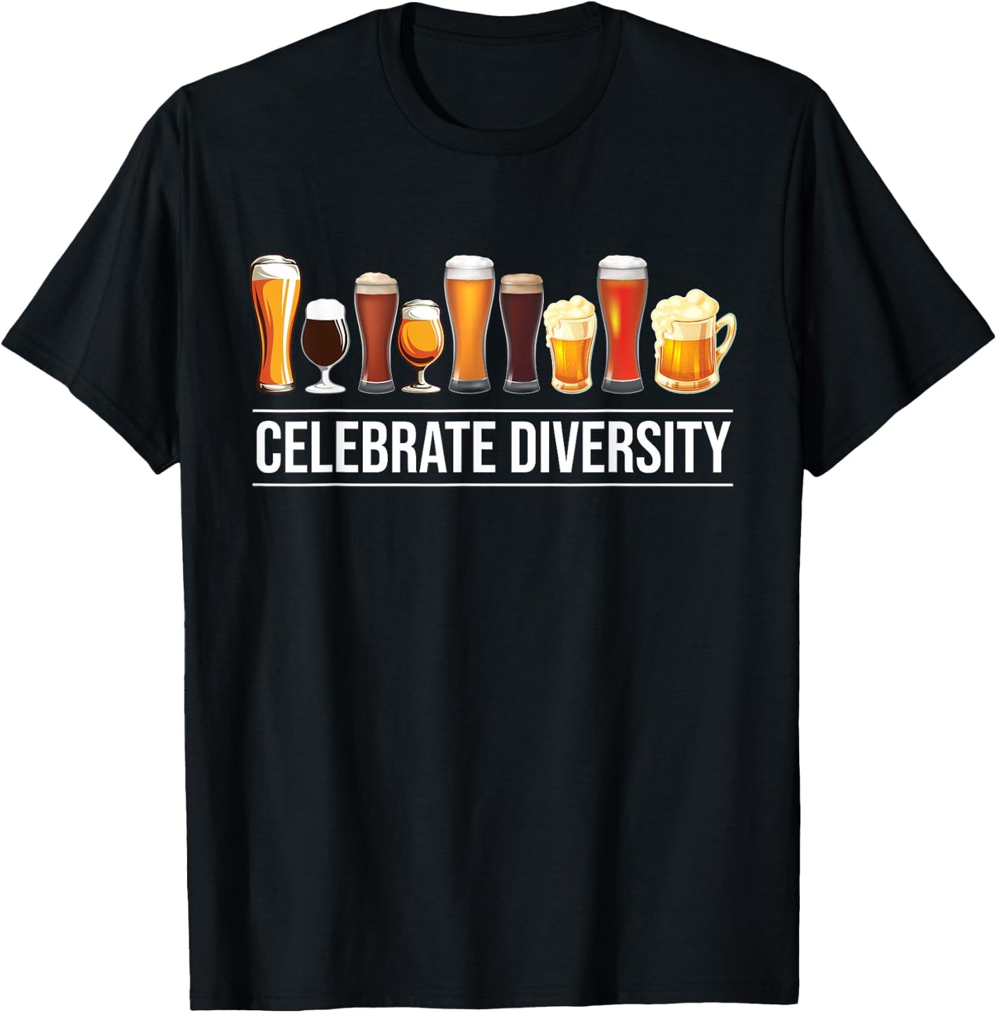 Celebrate Diversity Craft Beer T-Shirt - T-Shirt | Black