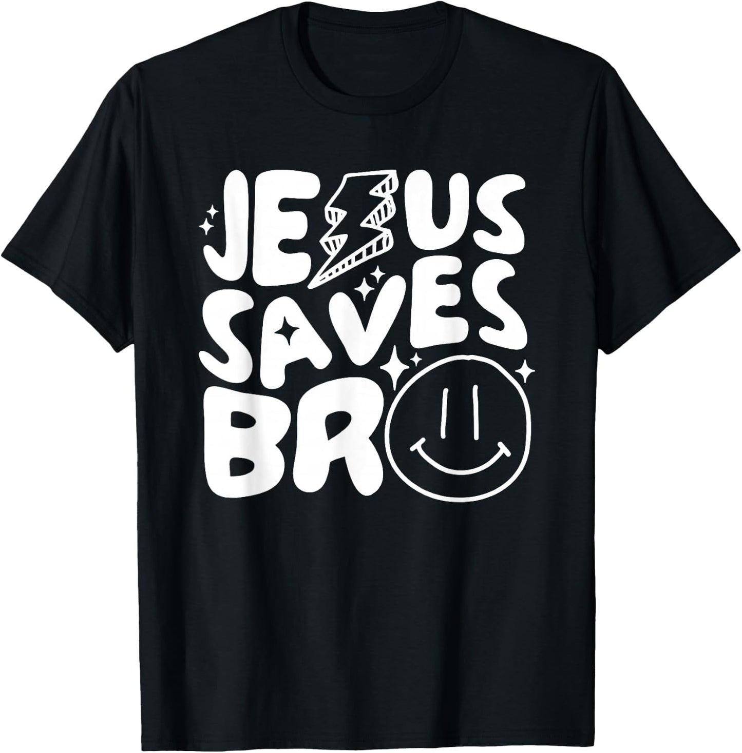 Jesus Saves Bro Kids Religious T-Shirt - T-Shirt | Black