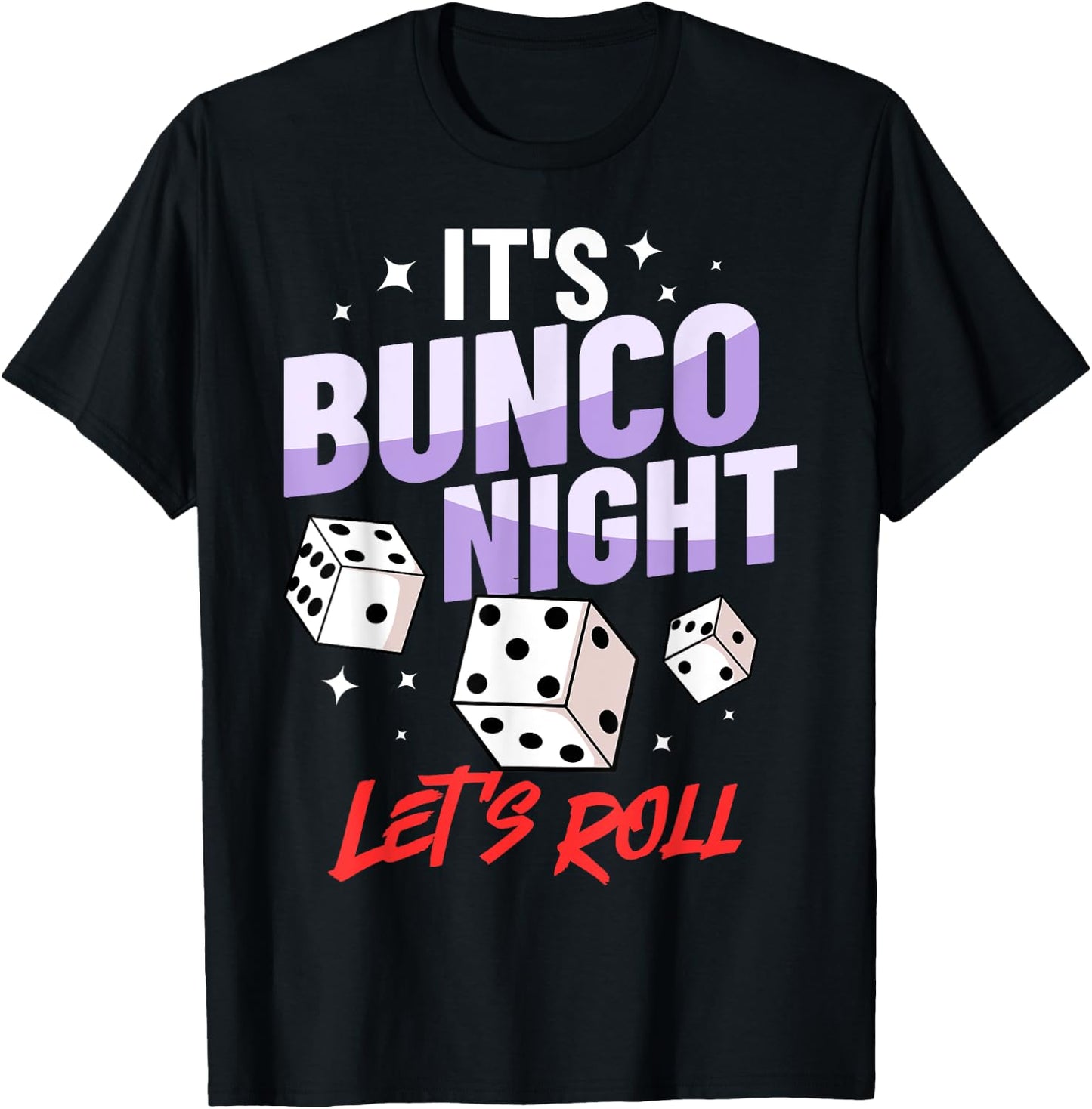 Bunco Dice Game Rules Night Party T-Shirt - T-Shirt | Black