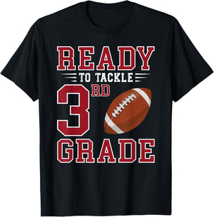 Ready to Tackle 3rd Grade Back to School First Day of School T-Shirt - T-Shirt | Black