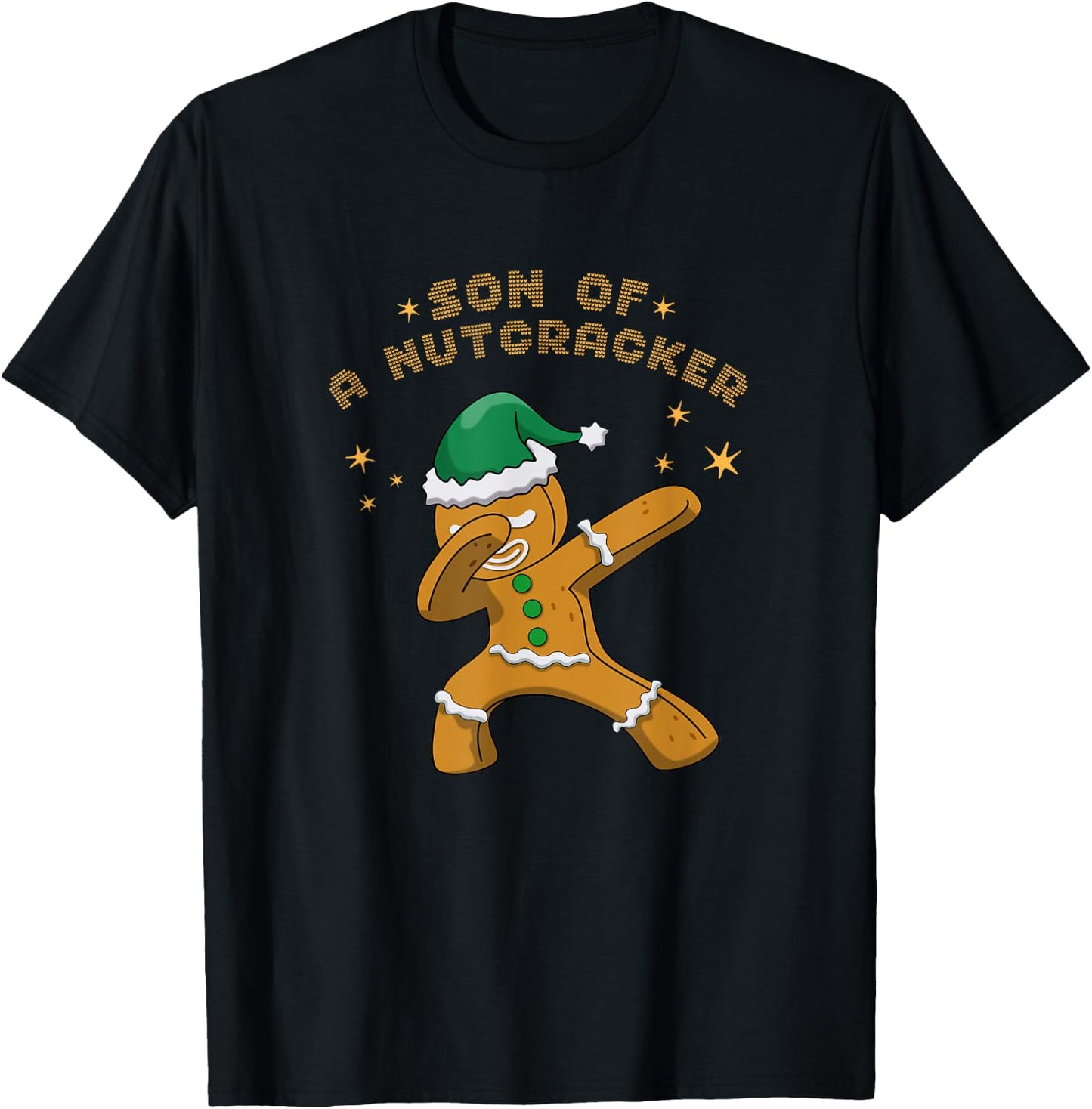 Son Of A Nutcracker Pajamas Christmas Gingerbread Man T-Shirt - T-Shirt | Black