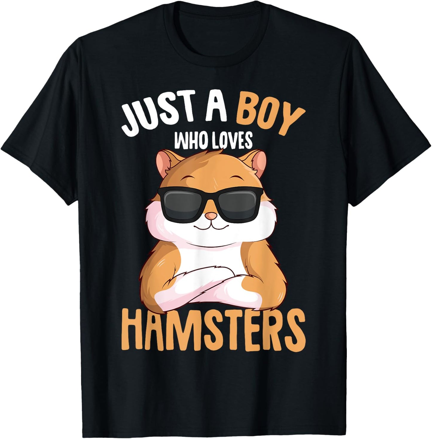 Just a Boy who loves Hamsters Boys Kids Hamster T-Shirt - T-Shirt | Black