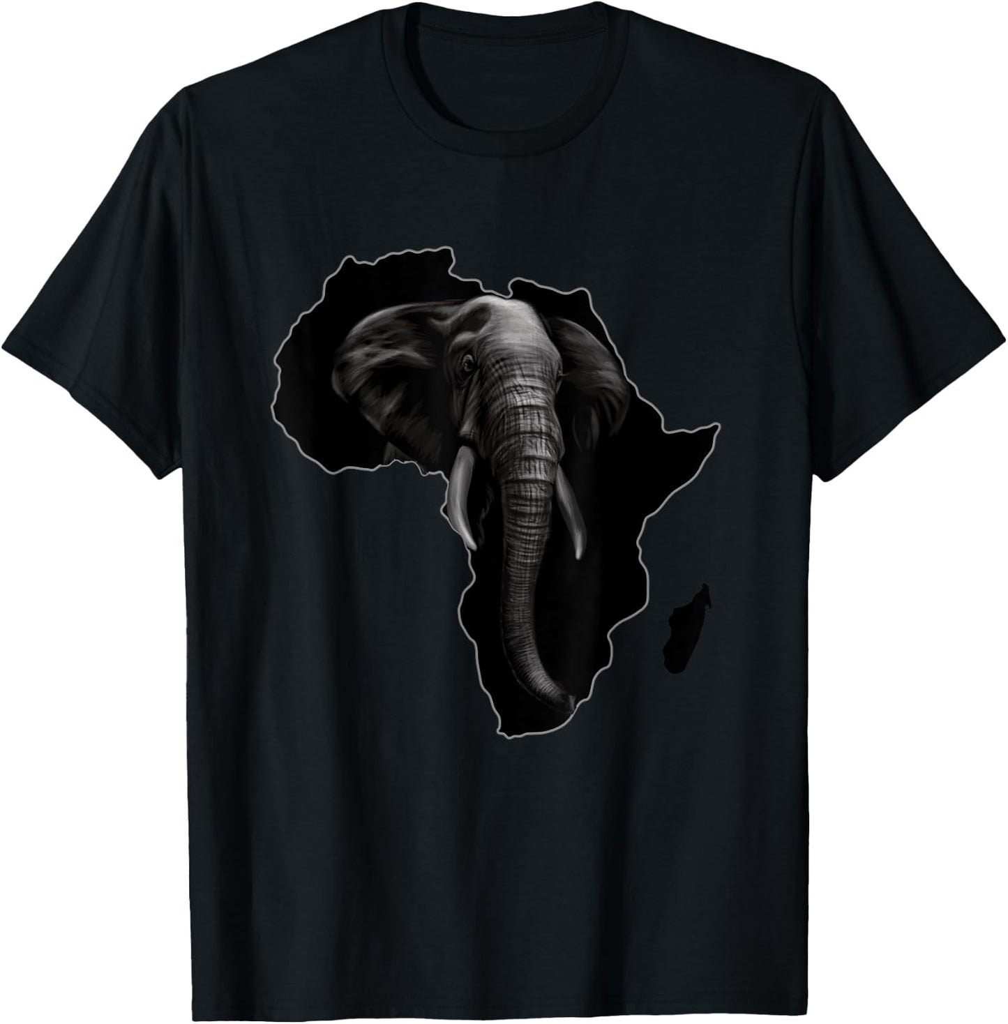 Proud Africa African Country Elephant Continent Love T-Shirt - T-Shirt | Black
