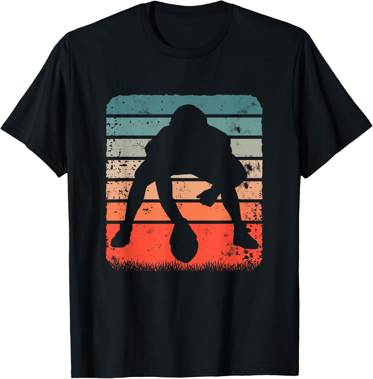 American Football Snap Pose T-Shirt - T-Shirt | Black