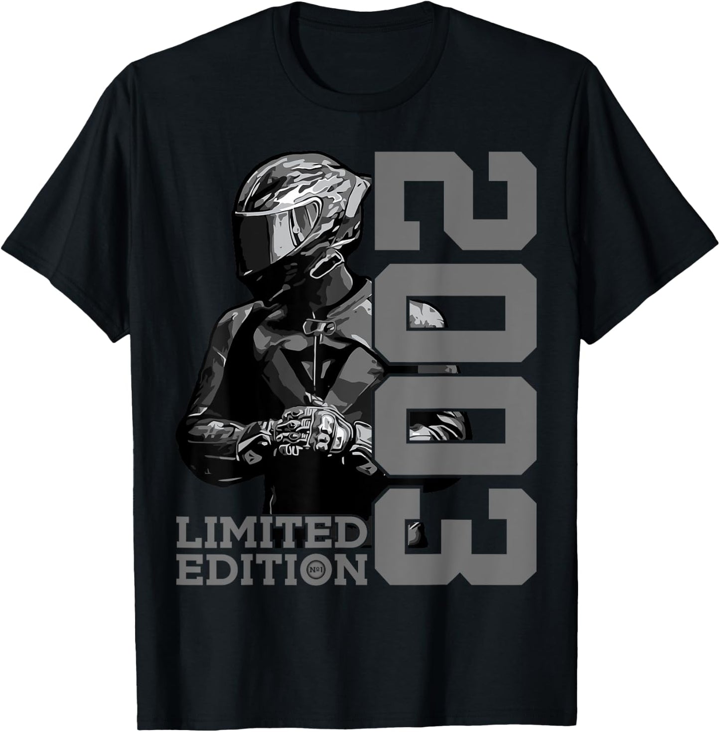 Limited Edition 2003 BIKER MOTORCYCLE 22ND BIRTHDAY T-Shirt - T-Shirt | Black