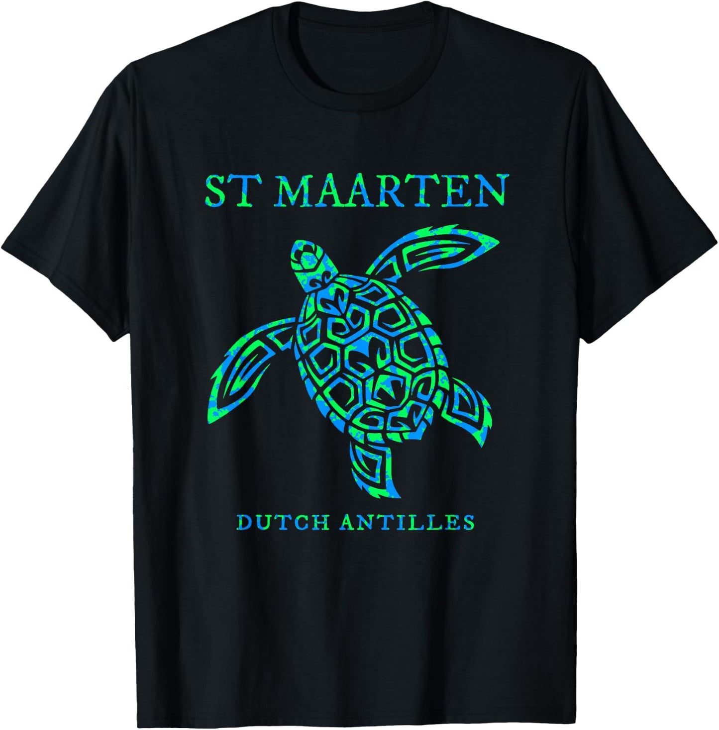 St. Maarten Sea Turtle Boys Girls Vacation Souvenir T-Shirt - T-Shirt | Black