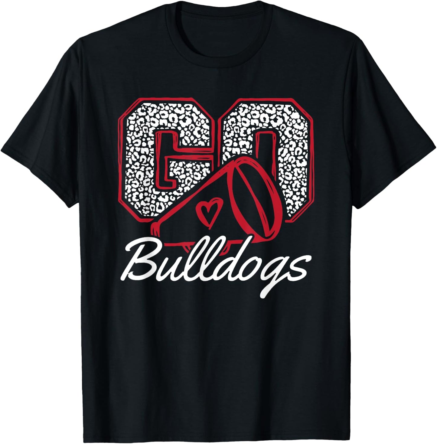 Go Cheer Bulldogs Sports Name Gifts Men Women Boy Girl T-Shirt - T-Shirt | Black